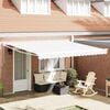 vidaXL Retractable Awning White 400 x 300 cm Polyester and Aluminium