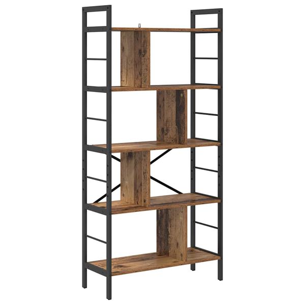 vidaXL Bookshelf Old Wood 75 x 30 x 156 cm Engineered Wood