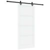 vidaXL Sliding Door 93 x 211 cm Engineered Wood White and Black