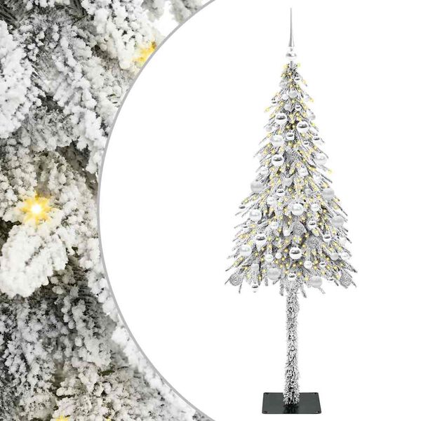 vidaXL Christmas Tree with 300 LEDs White 180 cm PE and Steel