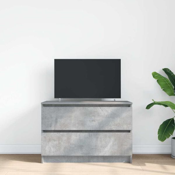 vidaXL TV Cabinet Concrete Grey 80x35x54 cm Engineered Wood