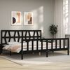 vidaXL Bed Frame without Mattress Black 200x200 cm Solid Wood Pine