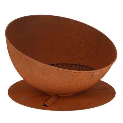 Esschert Design Fire Bowl Sloping On Disc Rust