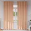 vidaXL Blackout Curtains with Rings 2 pcs Light Brown 260 x 140 cm