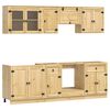 vidaXL Cabinet with Drawer SKI 8 pcs Honey Brown Solid Pine Wood