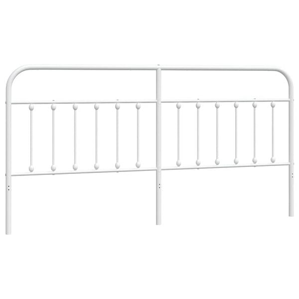 vidaXL Metal Replace Headboard White 193 cm