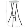 vidaXL Folding Bar Stools 2 pcs HDPE and Steel White