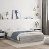 vidaXL Bed Frame with Drawers without Mattress Grey Sonoma 120x200 cm