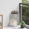 vidaXL Corner Planter Silver 30 x 30 x 50 cm Stainless steel
