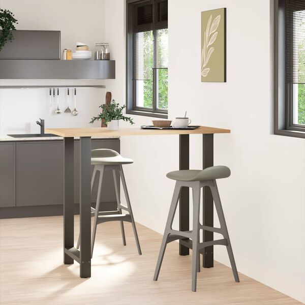 vidaXL Bar Table Legs Anthracite 2 pcs 60x(110-111) cm Steel
