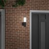 vidaXL Outdoor Wall Light Black 15 x 7.5 x 33 cm Stainless steel