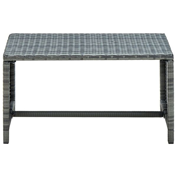 vidaXL Coffee Table Anthracite 70x40x38 cm Poly Rattan