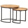 vidaXL Nesting Table | Set of 2 | Acacia wood with oil finish