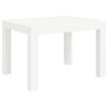 vidaXL Garden Table White 59x47x40 cm PP
