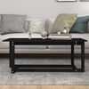 vidaXL Coffee Table Black 110x55x45 cm Solid Wood Pine
