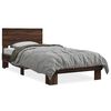 vidaXL Bed Frame without Mattress Brown Oak 90x190 cm
