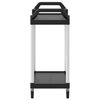 vidaXL 2-Tier Trolley Black 81x41x92 cm Aluminium
