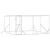 vidaXL Outdoor Dog Kennel Silver 4x4x2 m Galvanised Steel