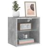 vidaXL Bedside Cabinets with LED Lights Wall-mounted 2 pcs Concrete Grey