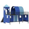 vidaXL Kids'Loft Bed Frame Black and Blue 79.5 x 200 cm Metal