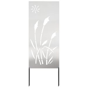 vidaXL Garden Privacy Screen Silver 50 x 140 cm Stainless steel