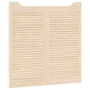 vidaXL Swing Doors 2 pcs Natural Solid Pine Wood