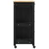 vidaXL Kitchen Trolley MONZA Black 84 x 40 x 88.5 cm Solid Pine Wood