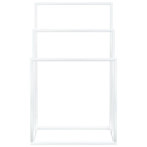 vidaXL Freestanding Towel Rack White 48x24x79 cm Iron