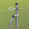 vidaXL Fence Post Silver 25 x 1.4 m (19 x 19 mm mesh) Steel