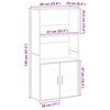 vidaXL Bookcase White 60x24x120 cm Engineered Wood