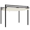 vidaXL Garden Gazebo with Retractable Roof Cream 3x3 m Aluminium