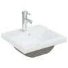 vidaXL Built-in Basin with Faucet 42x39x18 cm Ceramic White
