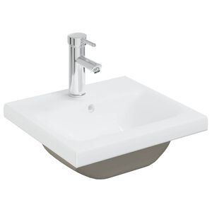 vidaXL Built-in Basin with Faucet 42x39x18 cm Ceramic White