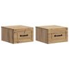 vidaXL Wall-Mounted Bedside Cabinet 2 pcs Artisan Oak