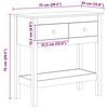 vidaXL Console Table Wax Brown 75 x 35 x 75 cm Soild Pine Wood