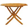 vidaXL Folding Garden Table Ø110x75 cm Solid Wood Acacia