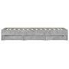 vidaXL Bed Frame with Drawers without Mattress Concrete Grey 90x190 cm Single