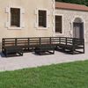 vidaXL 9 Piece Garden Lounge Set Black Solid Pinewood