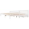vidaXL Bed Frame without Mattress White 180x200 cm Super King Solid Wood Pine