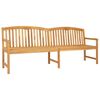 vidaXL Handcarved Rose Bench Natural 150 x 60 x 90 cm Solid Teak Wood