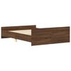 vidaXL Bed Frame without Mattress Brown Oak 140x190 cm