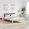 vidaXL Bed frame Brown and taupe 140 x 200 cm Solid pine wood
