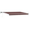 vidaXL Manual Awning Frame with LEDs Brown and White 4 x 3 m
