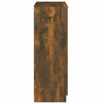 vidaXL Shoe Cabinet Smoked Oak 59x35x100 cm Engineered Wood