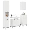 vidaXL Bathroom Furniture Set High Gloss White Engineered wood, Metal