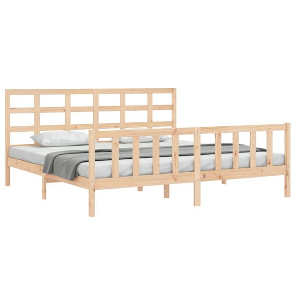 vidaXL Bed Frame without Mattress 200x200 cm Solid Wood Pine