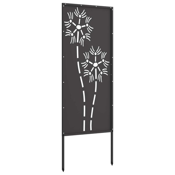 vidaXL Garden Privacy Screen Black 50 x 140 cm Cold-rolled steel