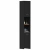 vidaXL Bathroom Cabinet Black 30x30x183.5 cm Engineered Wood