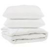 vidaXL Duvet with Pillow 3 pcs White Microfiber
