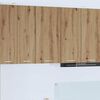 vidaXL Hanging Cabinet with Door Artisan Oak and White 40 x 31 x 80 cm